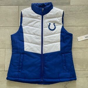 Woman's XL NFL Indianapolis Colts Full Zip Puffer Vest